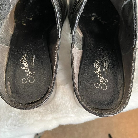 Seychelles Women's Size 7.5 Western Moto Mules Pointed Toe Slip On Heels Shoes - Picture 6 of 11